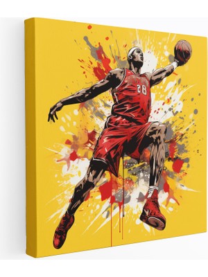Popcas Michael Jordan Duvar Sanatı Ikonik Smaç Kanvas Tablo