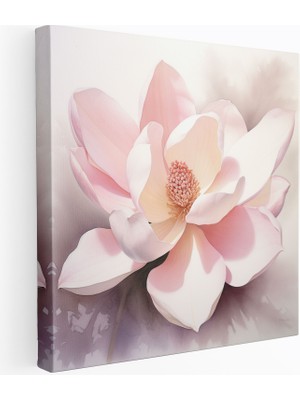 Popcas Magnolia Duvar Sanatı Su Rengi Yumuşak ve Karışık Tonlar Ile Dekoratif Tablo