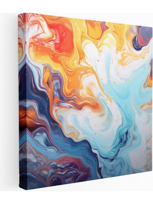 Popcas Renkli Kır Çiçekleri Dekoratif Tablo / Duvar Sanatı / Kanvas Duvar Tablosu