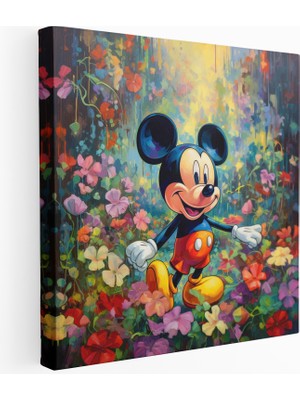 Popcas Impresyonist Mickey Mouse Kanvas Tablo