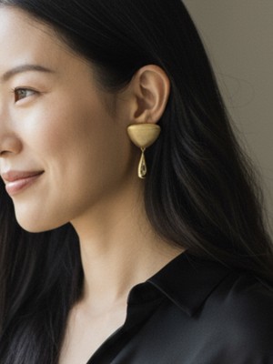 Lunays Monika Sallantılı Kadın Küpe Gold Renk