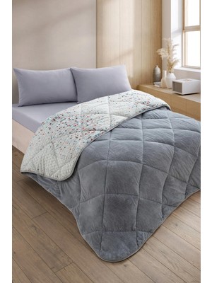 Formeya Lastikli Çarşaflı Battal Boy Desenli Lüx Wellsoft Yorgan Uyku Seti (Çarşaf+Yorgan+2 Yastık Kılıfı)