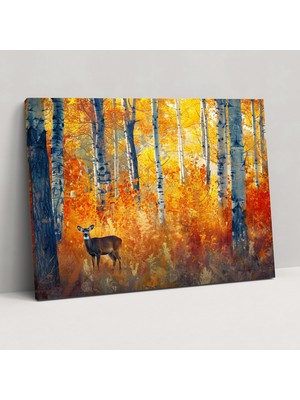 Popcas Sonbahar Ormanı Leonid Afremov Kanvas Tablo Duvar Sanatı