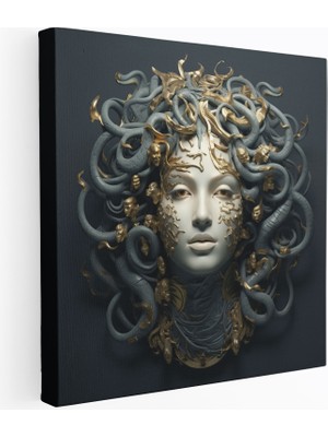 Popcas Yunan Heykel Koleksiyonu Medusa Kanvas Tablo Modern Dokunuş