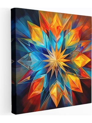 Popcas Pink Floyd Kanvas Tablo Soyut Prizma Kaleidoskop Dijital Sanat Duvar Dekorasyonu