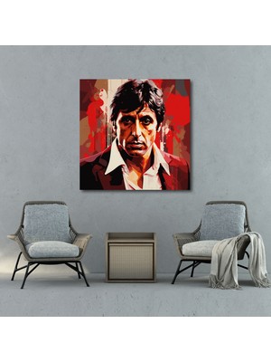 Popcas Scarface Duvar Dekorasyonu Kanvas Tablo - Tony Montana