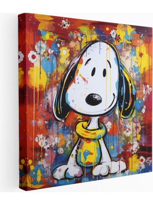 Popcas Snoopy Duvar Sanatı - Ifade Dolu Snoopy Kanvas Tablo - Snoopy Kanvas Tablo Duvar Sanatı Ifade Dolu