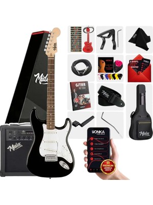 Midex RPH-30WB-25AMP Gül Klavye SSS 25W Amfili Elektro Gitar Seti