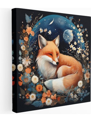 Popcas Parlak Ay Işığında Tilki Sığınağı Kanvas Tablo