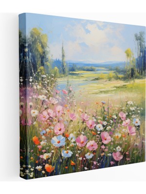 Popcas Çiçekli Çayır Kanvas Tablo