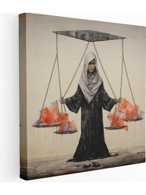 Popcas Adalet Mücadelesi Karışık Medya Kanvas Tablo