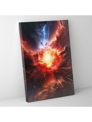 Popcas Oppenheimer Göksel Duvar Sanatı Modern Dijital Sanat Kanvas Tablo