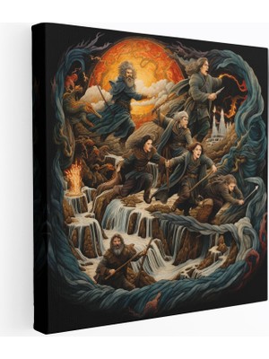 Popcas Yüzük Kardeşliği Yüzüklerin Efendisi Duvar Sanatı Kanvas Tablo