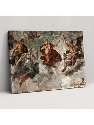 Popcas Michelangelo Güçlü Figürler Kanvas Tablo Ev Dekorasyonu