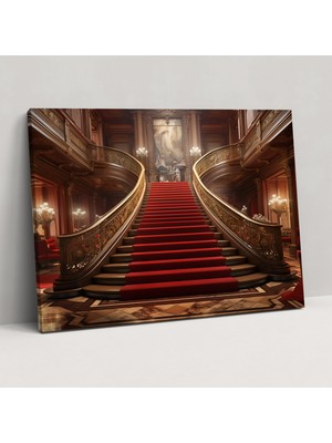 Popcas Titanik Büyük Merdiven Kanvas Tablo Lüks Dönem Teması
