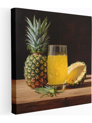 Popcas Ananas Dekoratif Tablo Sofistike Tasarım Kanvas Duvar Sanatı