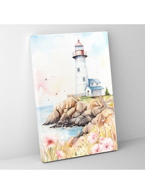 Popcas Deniz Feneri Duvar Sanatı Kanvas Tablo