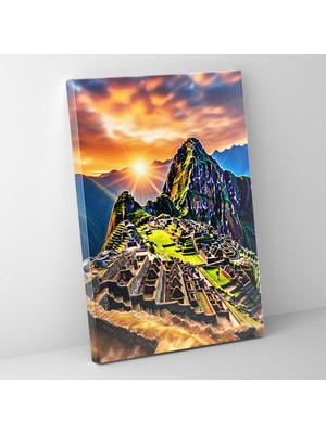 Popcas Machu Picchu Kanvas Tablo Inka Medeniyeti Maya Ev Dekorasyonu
