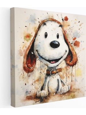 Popcas Snoopy Su Rengi Kanvas Tablo - Büyüleyici Duvar Sanatı