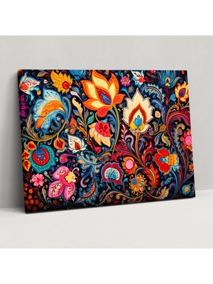 Popcas Türk Halı Desen Motifleri Kanvas Tablo