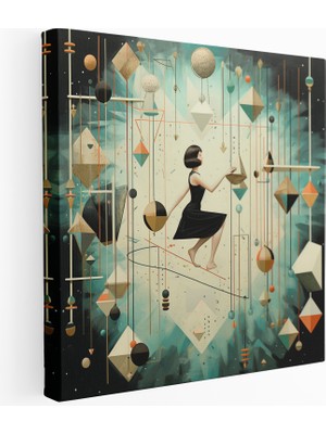 Popcas Süzülen Jimnastikçi Kanvas Tablo