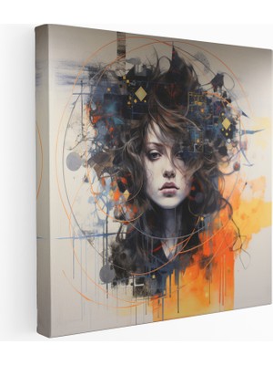 Popcas Bisikletçi Kolaj Kanvas Tablo