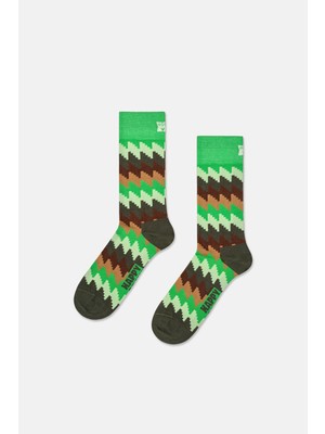 Happy Socks - Çok Renkli Karışık Desenli 3\'lü Pamuklu Çorap Seti