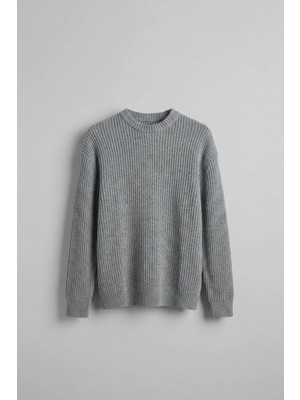 Abluka Online Erkek Regular Fit Kazak Gri Melanj