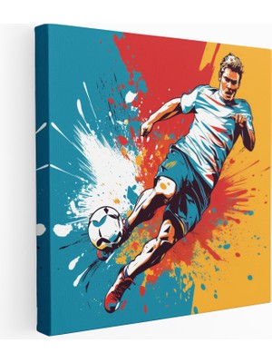 Popcas Futbolcu Pop Art Kanvas Tablo Yazdırma