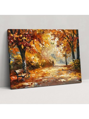 Popcas Sonbahar Parkı Leonid Afremov Kanvas Tablo Ev Dekorasyonu