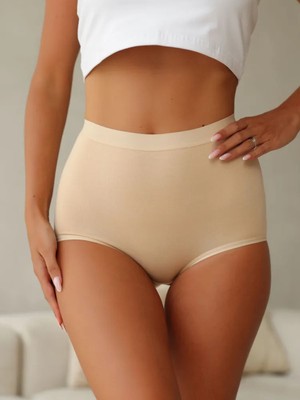 Berrak Yüksek Bel Toparlayıcı Külot 5'li Paket-Ten-2xl