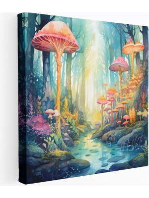 Popcas Dünyanın En Güzel Manzaraları - Masalsı Orman Kanvas Tablo - Dünyanın En Güzel Manzaraları Duvar Dekorasyonu Dünyanın En Güzel Manzaraları Suluboya Illüstrasyonu