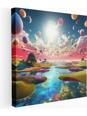 Popcas Sürreal Kanvas Tablo Golf Sahası