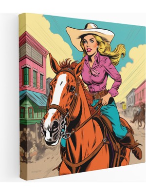 Popcas Komik Kızıl Kova Kanvas Tablo