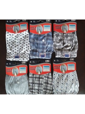 Berrak 4'lü Paket 1053 Penye Boxer Mnt Iç Giyim-Asorti-L