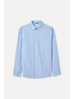 MUDO Çizgili Comfort Fıt Uzun Kollu Gömlek