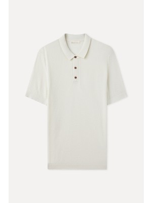 Polo Yaka Kısa Kollu Triko Kazak