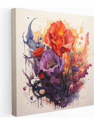 Popcas Reddetme Su Illüstrasyonu Dekoratif Tablo / Duvar Sanatı / Kanvas Duvar Tablosu