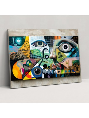 Popcas Gerçeküstü Kompozisyon Pablo Picasso Kanvas Tablo