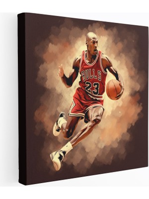 Popcas Michael Jordan Nostaljik Duvar Sanatı Kanvas Tablo