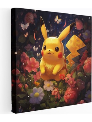 Popcas Masalsı Pikachu Kanvas Tablo Pokémon Koleksiyonu