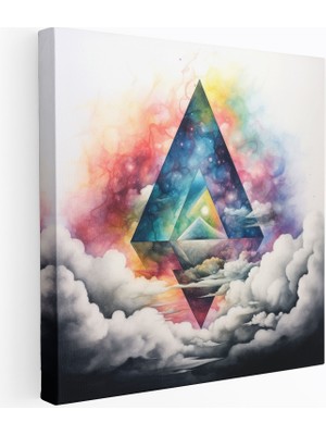 Popcas Rüya Gibi Suluboya Pembe Floyd Kanvas Tablo Duvar Sanatı