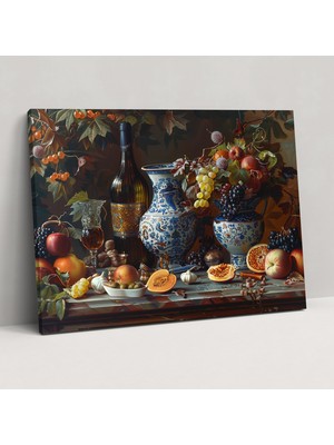 Popcas Rembrandt Natürmort Kanvas Tablo Detaylı Duvar Sanatı