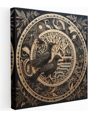 Popcas Rönesans Ince Detaylar Kanvas Tablo Ahşap Oyma Görseli