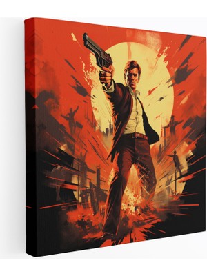 Popcas Pulp Fiction Retro Tarzı Kanvas Tablo Duvar Dekorasyonu