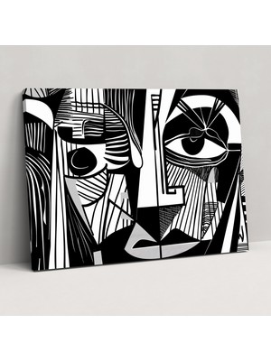 Popcas Pablo Picasso Siyah Beyaz Kanvas Tablo Ev Dekorasyonu Duvar Sanatı