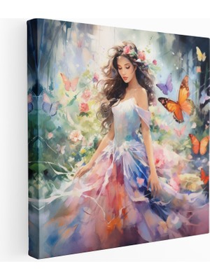 Popcas Su Rengi Prenses Romantik Kanvas Tablo