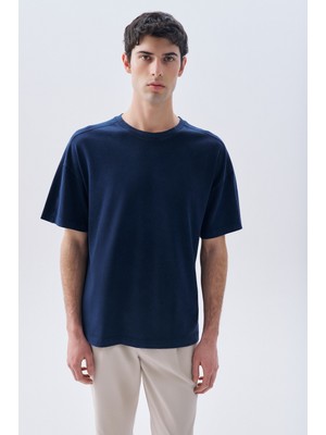 MUDO Oversıze Bisiklet Yaka T-Shırt