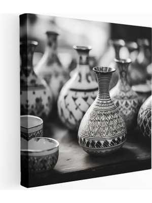 Popcas Osmanlı Seramik Tek Renk Kanvas Tablo