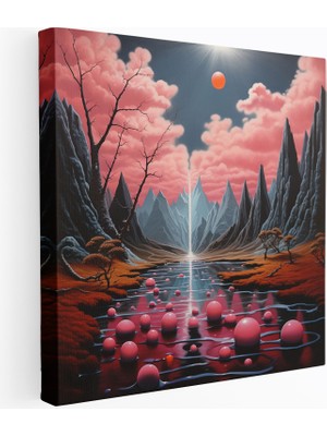 Popcas Pink Floyd Sürreal Manzara Kanvas Tablo